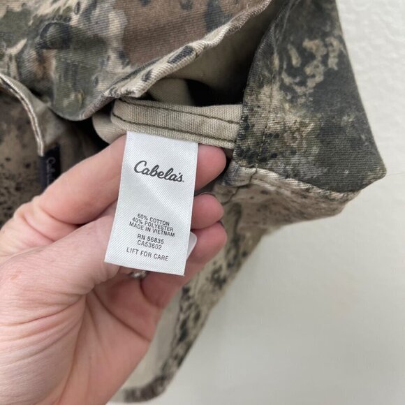 Cabelas Classic Fit Camo Long Sleeve Button Up Chest Pocket Shirt Womens sz 2XL - Picture 4 of 6
